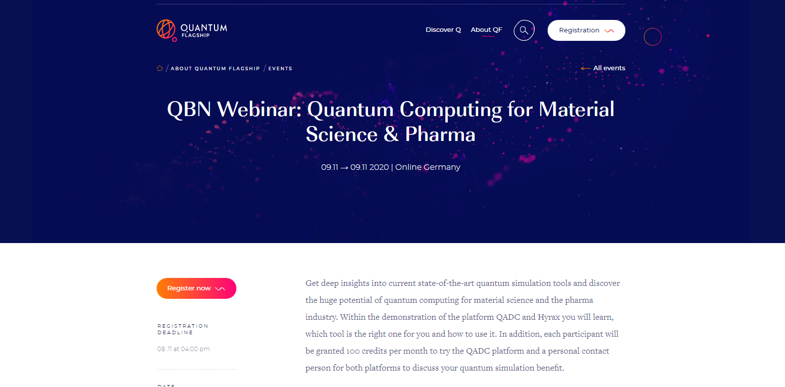 QBN Webinar: Quantum Computing for Material Science & Pharma